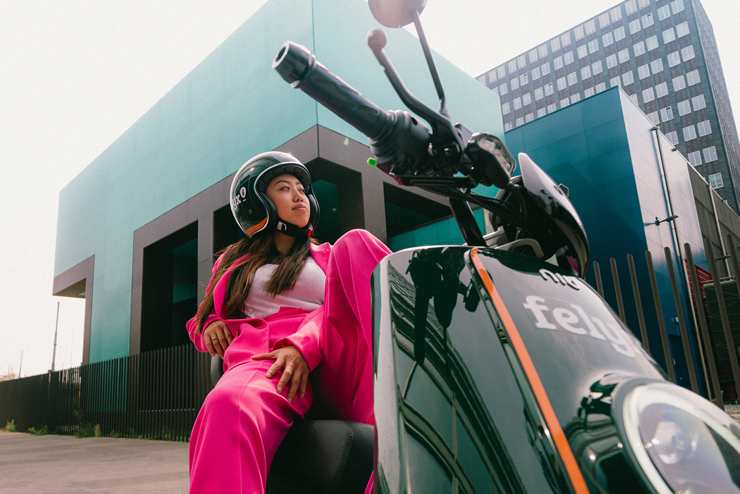 Campagne realisatie voor Felyx shared scooters